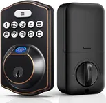 Fingerprint Door Lock, Veise Keyless Entry Door Lock, Electronic Keypad Deadbolt with Keys, Biometric Smart Locks for Front Door, Auto Lock, Anti-Peeking Password, Easy Installation, Oil Rubbed Bronze