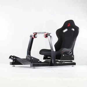 AZRACING SE Modular Simracing Cockpit | Fully Adjustable | Direct drive Support（SE Frame+Standard seat）, Compatible with Thrustmaster, Fanatec, Moza Racing on PC, Xbox and PS, 1:1 Restoration of High-performance Racing Simulator Cockpit，Compatible with Wheels Up to 20NM