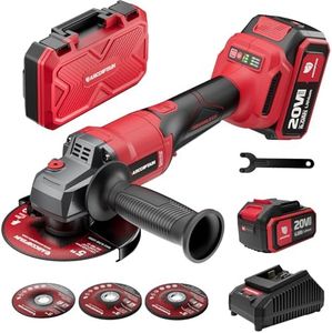 ARCCAPTAIN Cordless Angle Grinder Kit, 4-1/2 to 5",【Paddle Switch】9500 RPM Brushless Power Motor Angle Grinder with 2PCS 4.0AH Batteries, 180°Rotatable Grinder Tool for Cutting/Grinding/Polishing