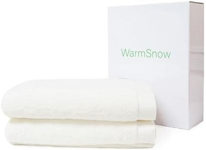 WarmSnow Large Bath Towel Sheets 31 x 62 inches, Luxury Bath Sheet Set of 2, 100% Cotton Soft, Highly Absorbent Towels for Bathroom (Light Ivory)