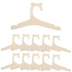 10PCS Baby Hangers for Clothes,Children Wooden Hangers for Clothes and Pants,Space Saving Wooden Hangers,Fun Doll Hangers for Jackets,Dresses, Blouses,Blouses and Pants