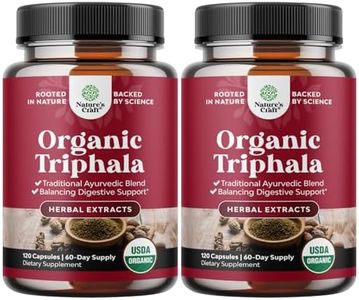 Digestive Triphala Capsules Organic Complex - Organic Triphala Colon Cleanser & Detox Digestive Health Supplement - Ayurvedic Complex for Gas Bloating & Constipation Relief for Women & Men (4 Months)