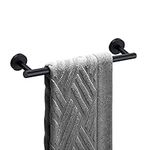 Nolimas Matte Black Bath Towel Bar Single Bars Towel Rack Rod Classic Wall Mounted SUS304 Stainless Steel Bathroom Towel Holder Toilet Kitchen Towel Shelf Single Layer,16 inches