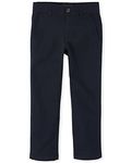 The Children's Place Boys' Uniform Stretch Skinny Chino Pants, New Navy, 5 husky