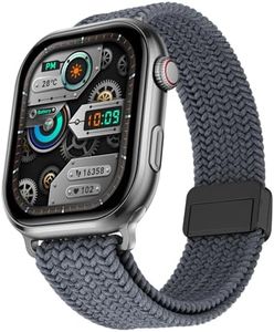 Fire-Boltt Brillia Pro Smart Watch with 51.3mm (2.02 inch) AMOLED Display, Bluetooth Calling, SpO2, Heart Rate Monitoring, 120+ Sports Modes, IP67 Waterproof, Long Battery Life (Grey Wave)