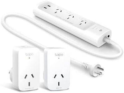 TP-Link Tapo Smart Wi-Fi Power Strip, Home Safety Protection, 18W Fast Charging, USB-C, USB-A, Remote Control (Tapo P300) + Mini Smart Wi-Fi Socket, Energy Monitoring (Tapo P110) +(Tapo P100(1-Pack))