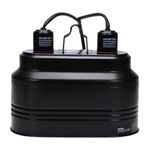 DERNORD Dual Reptile Light Fixture - Dual Dome Lamp Fixture Max 160W Reptile Heat Lamp Dome Double Reptile Reflector Turtle Bearded Dragon Vivarium Deep Dome Lamp