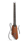 Donner HUSH-I EVO2 Acoustic Electric Travel Guitar – Portable Headless Quiet Practice Guitar, Ultra-Light, Mahogany Body with Built-in Tuner, Detachable Stands & Headphone Jack - Natural