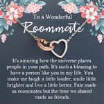 MYOSPARK Roommate Necklace Gift Message Card Jewelry Dorm Mate Gift College Graduation Gifts for Roommate (CA Roommate NL)