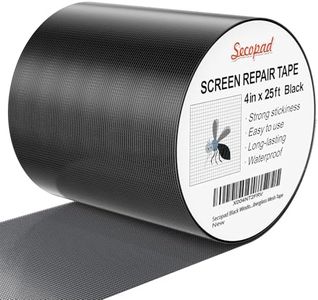 Secopad 4" x 300" (25FT) Screen Repair Tape, Screen Repair Kit, Black