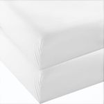 4U'LIFE 2-Pack Fitted Sheets,Prime 1800 Series, Ultra Soft & Comfortable, Double Brushed Microfiber, (White, 2-Pack Twin)