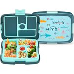 HiYZ Bento Box for Kids, Kids Lunch Box with 5-Compartment, Kids Bento Lunch Box for Ages 3-7, Leak-Proof, Durable, Lunch Box Containers for Kid Back to School Meals, Snack Packing, Travel