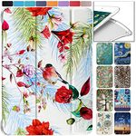 DuraSafe Cases for iPad 7.9 Inch Mini 5th Gen [ Mini 5 2019 ] A2133 A2124 A2126 MUQY2HN/A MUQW2HN/A MUQX2HN/A Lightweight Smart Adjustable Stand Feature Printed Sleek Design Flip Case - Birds Flower