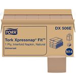 Tork Xpressnap Fit Natural Dispenser Napkin N14, One-at-a-Time Dispensing 1-ply, 36 Packs x 240 Napkins, DX506E