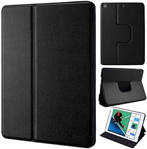doupi Deluxe FlipCase para iPad 2 3 4, Protección Funda Smart Sleep/Wake Up Función Case Soporte Stand Cover, Negro