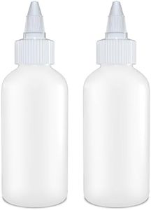 BRIGHTFROM Condiment Squeeze Bottles - 4 OZ Squirt Empty Bottles, Twist Top Cap, Leak Proof - Great for Ketchup, Mustard, Syrup, Sauces, Dressing, Oil, Arts and Crafts, BPA-FREE Plastic - Pack of 2