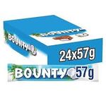 Bounty Coconut & Milk Chocolate Box, Bulk Chocolate Bars, Duo 57g (24 Bars)