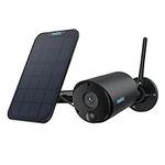 Reolink 3MP Solar Security Camera Outdoor, Smart Detection, Battery Operated Camera, 2-Way Audio, SD Card/Cloud Storage, 2.4Ghz WiFi Home Security Camera, Works with Alexa, Argus Eco-Black+Solar Panel