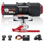 TYT 5500 lb ATV/UTV Winch Synthetic Rope Kits, 12V Winch with Wireless Remote for Off Road Trailer Boat RV Towing Winches, Waterproof Winch with Mounting Plate and Wired Remote…