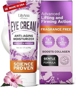 LilyAna Naturals Eye Cream for Dark Circles and Puffiness, Under Eye Cream for Wrinkles and Bags, Anti Aging - helps Improve Dryness; for Sensitive Skin - 1.7 oz - Made in USA