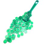 Magnetic Wand and Bingo Chips Set 100pcs Metal Ringed Tokens for Elderly - Science STEM Kit Math Learning Accessories Family Game Chess (Green)