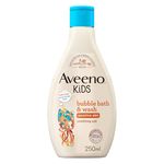 Aveeno Baby KIDS Bubble Bath & Wash 250ml | Enriched with Soothing Oat Extract | Foam Body Wash Developed for Your Little Superhero | Childrens Toiletries Sets
