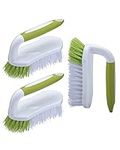 Scrub Brush, Heavy Duty Scrubbing Brushes with Comfortable Grip for Kitchen, Shower, Sink, Bathtub, Floor Cleaning, 3 Pcs