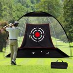 Golf Practice Hitting Nets for Backyard Driving Indoor Use Heavy Duty Practice Golf Driving Nets for Backyard Premium Portable Golf Impact Nets Cages with Frame and Net for Kids Men