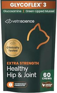 VETRISCIENCE Glycoflex 3 Maximum Strength Hip and Joint Supplement with Glucosamine for Cats - DMG, MSM & Green Lipped Mussel