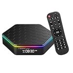 Android TV Box 12.0, Android Boxes 4GB RAM 32GB ROM Quad-Core Cortex-A53 CPU WiFi6 Bluetooth 5.0 HDMI 2.0 LAN Ethernet 3D 6K HD H.265 Dual WiFi Smart TV Box