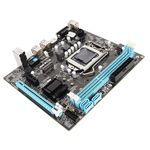 Dpofirs Desktop Motherboard, LGA 1155 CPU 2nd Gen Slot Dual Channel DDR3 Motherboard with 3 Phase Power, HD VGA Ouput, Micro ATX Motherboard for Gaming