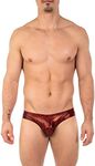 Gary Majdell Sport Mens Red Hologram Counter Pouch Bikini Swimsuit Size Small