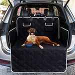 Toozey Complete Car Boot Protector for Dogs XL(208*138cm), 4 Layers Quilted & Durable Car Boot Dog Blanket with Side and Bumper Protector, Tearproof/Waterproof/Slip-proof/Hair-proof, Easy Care, Black