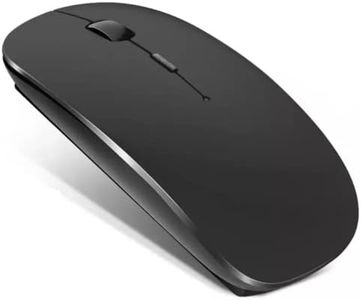 TOVARIN Raton inalambrico, Silencioso 2,4G + Raton Bluetooth y Receptor USB Raton para Ordenador PC, Portátil y Tablet de Windows, iOS y Android,Mouse 3 Niveles dpi Ajustables (Negro)