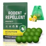 Natural Peppermint Rodent Repellent Balls, 10 Pack - Plant-Based Mouse & Rat Deterrent for Home, Car, Garden - Non-Toxic Pest Control Scent Balls, Long Lasting Family Protection
