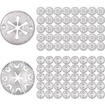 Mis.Moon 80 Pcs Car Heat Shield Clips, Car Exhaust Heat Shield Clips, Metal LockingStar Washers Heat Shield Fixing Clips for Automobile, Underbody Heat Shield Fasteners(2 Style)