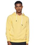 Qube By Fort Collins Men Fleece Hooded Neck Sweatshirt 929245 SMU_Neon Yellow_M_Neon Yellow_M