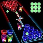 HIOHWEFH Glowing Beer Pong Table Ma