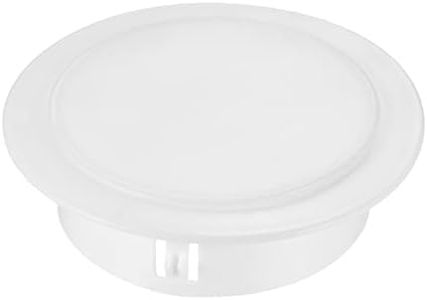 PATIKIL 100mm OD Hole Plugs, 1 Pack Round Snap in Type Locking Hole Tube Post Pipe Insert End Cap for Pipeline Protection, White