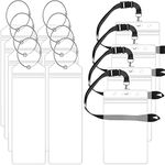 Cruise Luggage Tags with Steel Loops Cruise lanyard Clear Luggage Tags Waterproof Fit for Royal Caribbean & Celebrity Cruise ID Badge Royal Caribbean Cruise Travel Accessories (8 Pack + 4 ID)