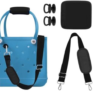 OAWEEN for Bogg Bag Strap Handle Wrap, Adjustable Crossbody Shoulder Straps Replacement Simply Southern Simple Modern Rubber Beach Tote Bag Bitty Accessories, Black