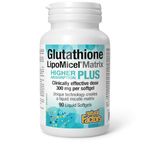 Natural Factors Glutathione LipoMicel Matrix, 300mg per softgel, 90 liquid softgels, Antioxidant Support, High Absorption, Easy to Swallow