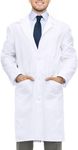 NY Threads - Professional Lab Coat for Men - Laboratory CoatKick Pleat, White - Medium