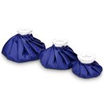 Navaris 3X Hot and Cold Bags - Reusable Ice Bag Hot Water Bottle for Knee, Back, Shoulder - Blue