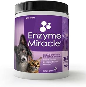 Digestive Enzymes for Dogs & Cats : Protein, Carbs, Starches & Fats Digestion : Supports Diet Change : Enzyme Miracle (364 Scoops, Powder)