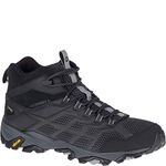 Merrell Men's Moab FST 2 Mid GTX Waterproof Walking Shoe, Black, 9