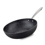 Scoville PERFORMANCE Neverstick+ 28cm Wok, Non-Stick Stir-Fry Pan, Suitable for All Hobs including Induction, Oven Safe Up to 260°C, Perfect for Rice & Noodle Dishes, Dishwasher Safe, Aluminium, Black