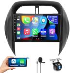 8 Core 4G+64G Car Radio for Toyota RAV4 2003-2005, Wireless Apple Carplay Android Auto Car Stereo, 9” IPS Touchscreen with WiFi, GPS, Bluetooth,FM/RDS, 32EQ DSP, Rear Camera