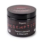 Redemption Organic Tattoo Lubricant, Barrier and Aftercare All in One - Natural Tattoo Care Formula for Use During and After Tattoo - 6 Ounce Jar