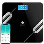 Etekcity Bluetooth Body Fat Scale, BMI Weight Scale Digital Bathroom Scale, Body Composition Analyzer for 12 Essential Measurements with IOS/Android App, Larger Platform, 400lbs - Black